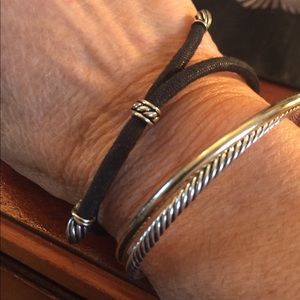 Authentic DY black cord bracelet